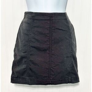 Free People Women's Modern Femme Denim Stretch A-Line‎ Casual Mini Skirt Size 10